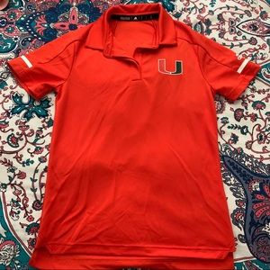 University of Miami Adidas Polo